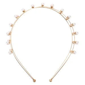 Unique Pearl Headband for Women Geometric Lace Headband Hairband Decorative