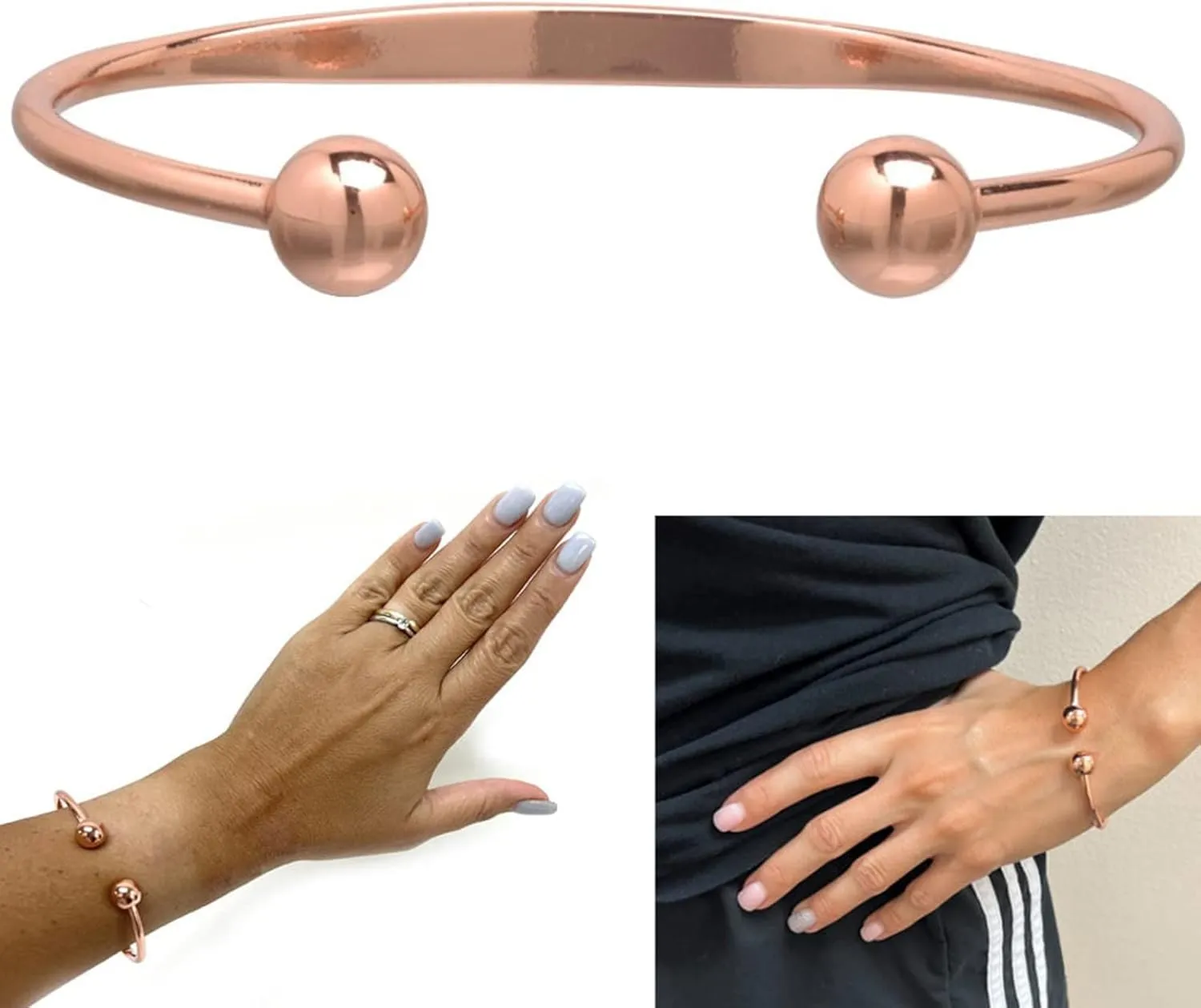 Unisex Elastic Adjustable Stainless Steel Bangle Bracelet for Men and Women Polished