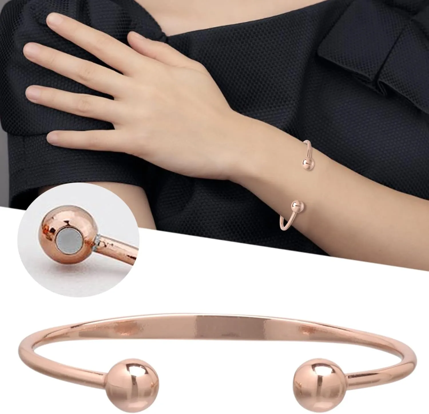 Unisex Elastic Adjustable Stainless Steel Bangle Bracelet for Men and Women Polished