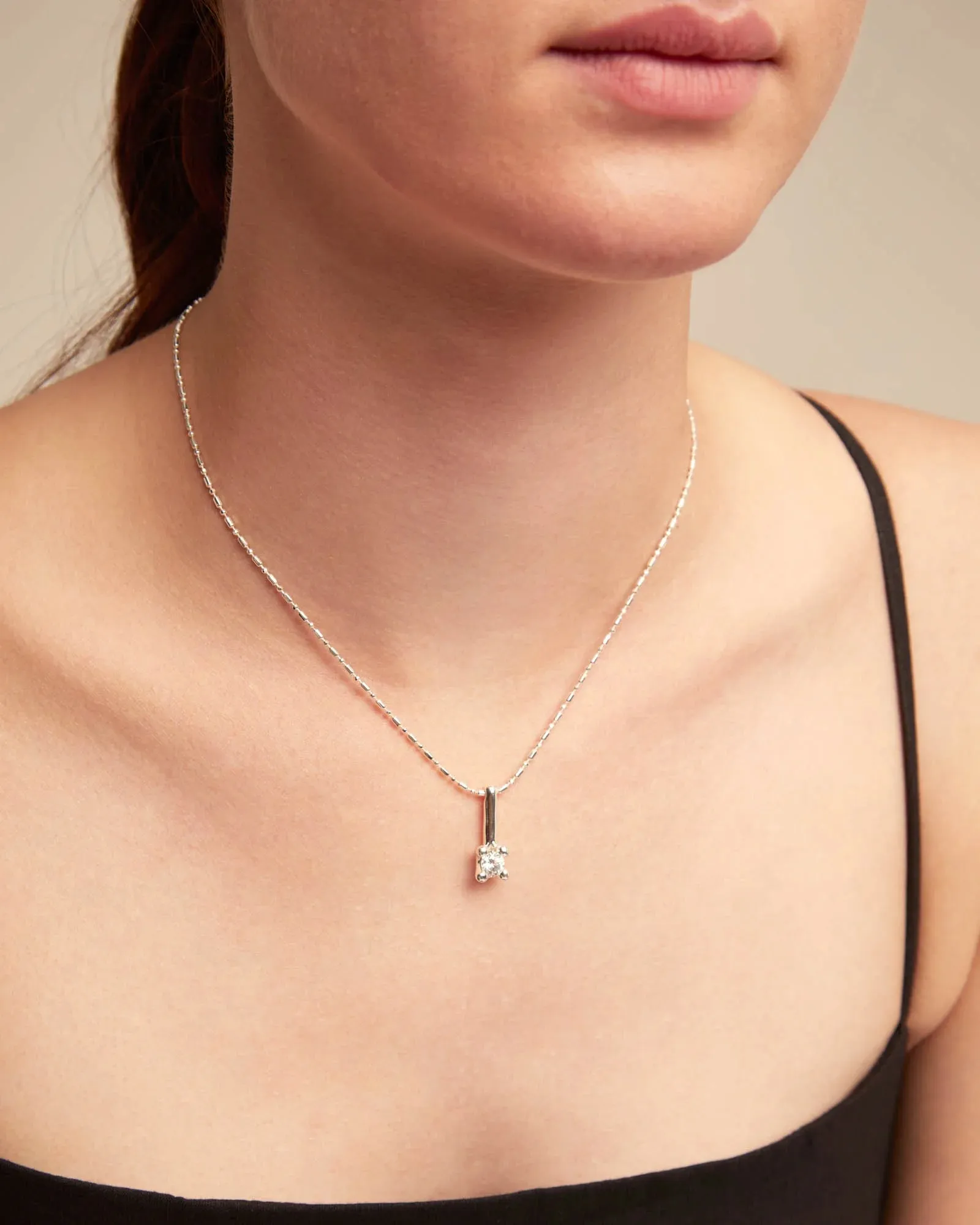 UNOde50 Spiritual White Cubic Zirconia Silver-Plated Necklace