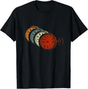 Vintage Pocket Watch Retro Clock 70s Lovers T-Shirt