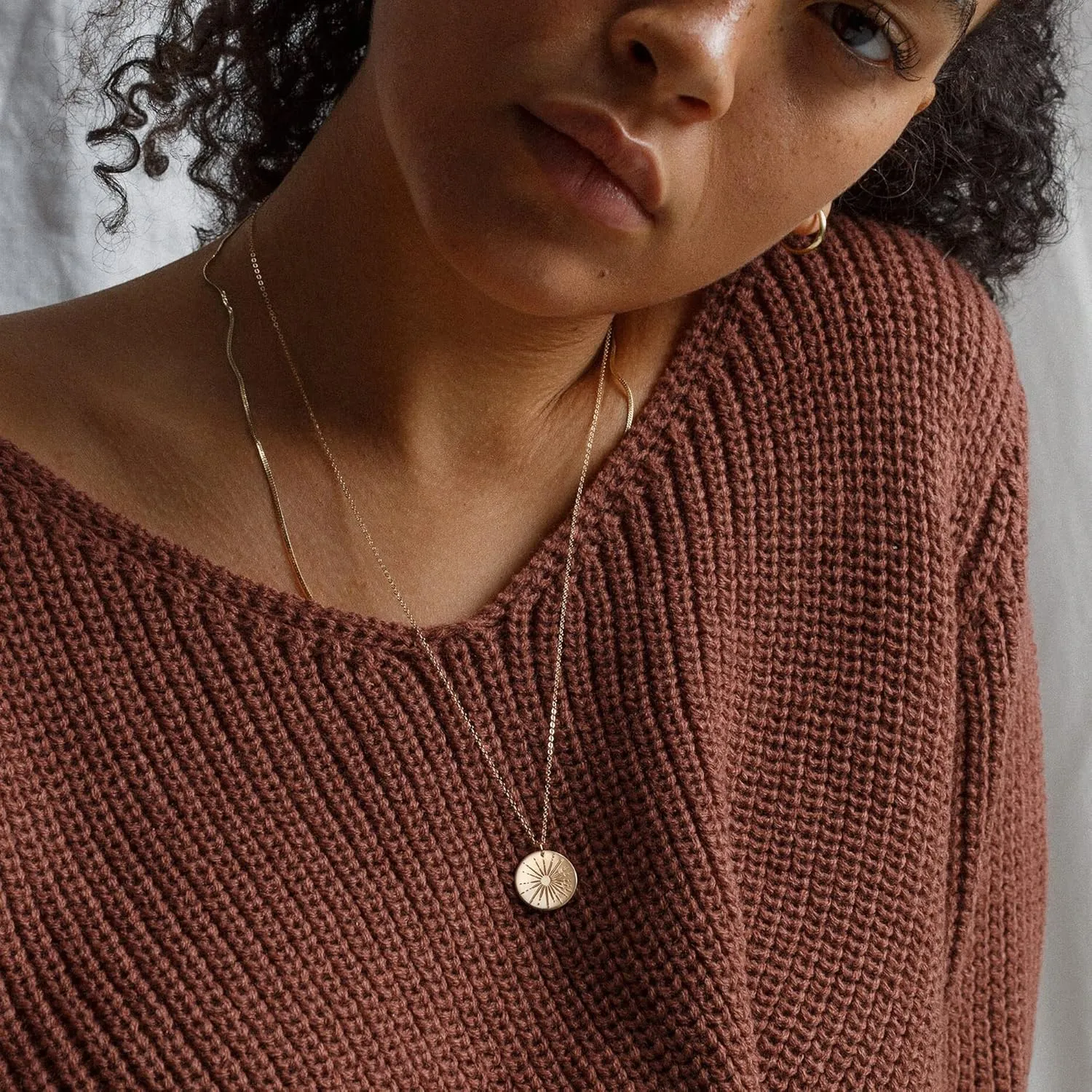 VRIUA Gold Necklace for Women - 14K Gold Plated Dainty Italian Horn Star of David Butterfly Sun Lotus Volleyball Baseball Cowboy Boots Necklace Jewelry Everyday for Women