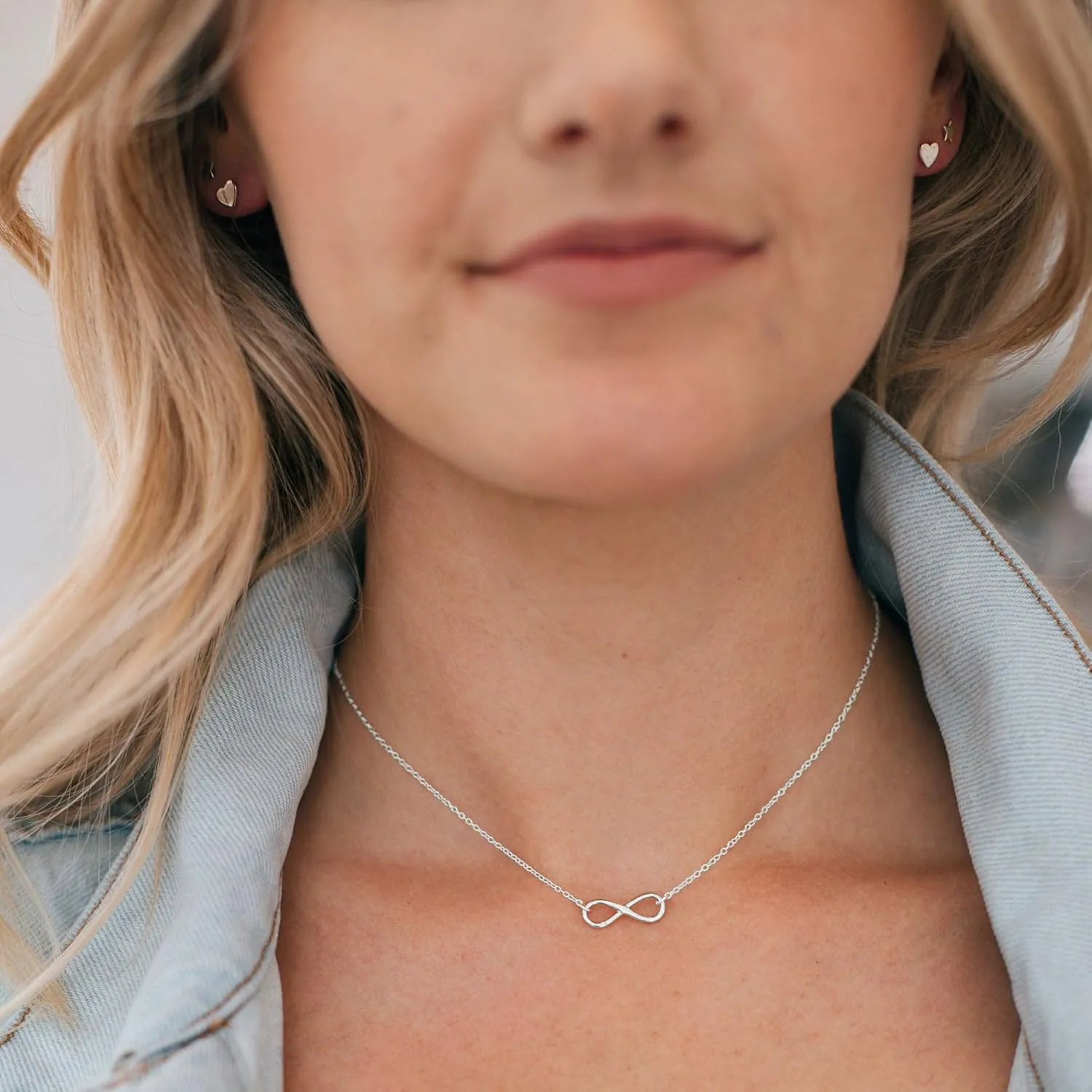 VRIUA Silver Necklace for Women 14K Silver Plated Dainty Star of David Butterfly Sun Lotus Flower Bead Necklace Simple Jewelry Everyday