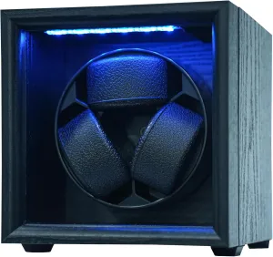 Watch Winder for 3 Automatic Watches, Automatic Watch Winder 4 Rotation Modes with Blue Light, USB Powered and Quiet Mabuchi Motor