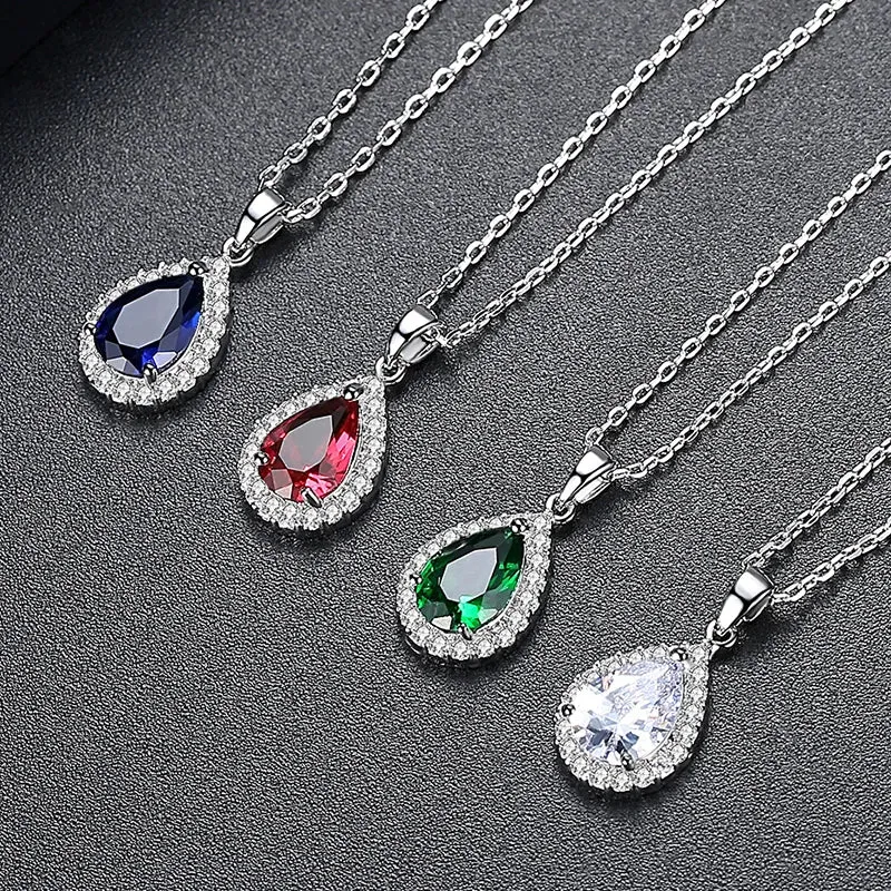 Waterdrop Clear CZ Necklace