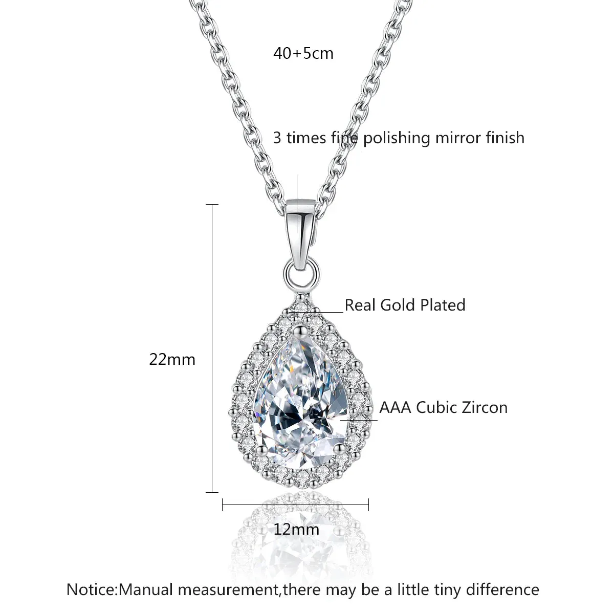 Waterdrop Clear CZ Necklace