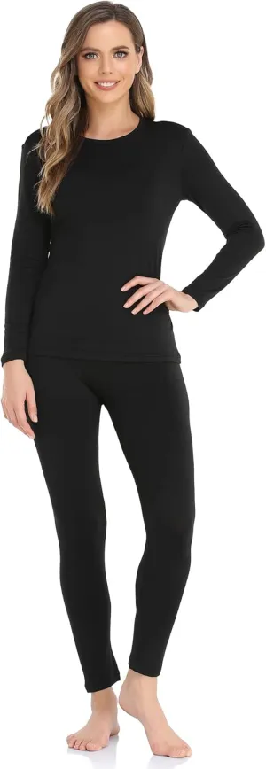 WEERTI Thermal Underwear for Women Long Johns with Fleece Lined, Base Layer Women Cold Weather Top Bottom