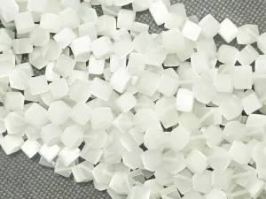 White Monalisa Cube Stone Beads