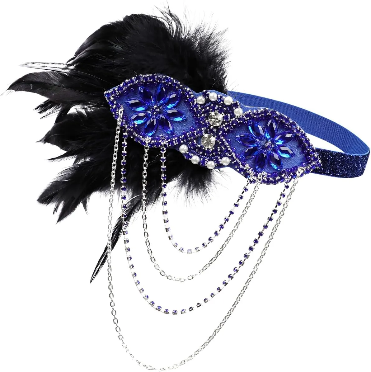 Women 1920s Accessories Set 20s Headband Pearl Necklace Gloves Bracelet Gatsby Costume Accessories Set