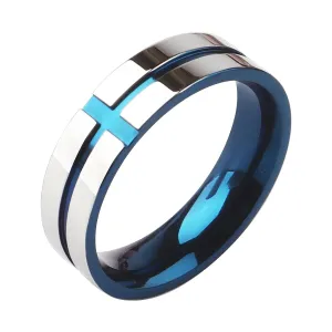 Women Men Titanium Steel Ring Wedding Band Anniversary Ring Eternal Ring Minimalist Design Rings Jewelry Gift (Blue, 11)