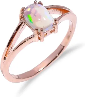 Women Promise Ring Oval Opal Promise Rings 925 Silver Opal Wedding Ring Anniversary Engagement Ring Gifts for Bride Wife her Fit Size 5-9 (R021)