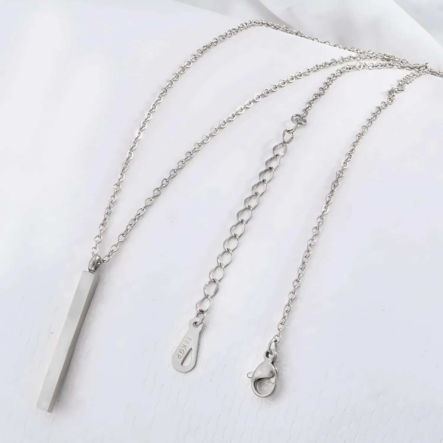 Women Simple Bar Pendant Necklace Dainty 18K Gold Necklace Rose Gold Plated Simple Design Solid Circle, Heart Choker Chain Silver Necklaces for Women