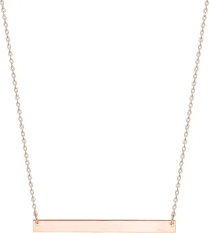 Women Simple Bar Pendant Necklace Dainty 18K Gold Necklace Rose Gold Plated Simple Design Solid Circle, Heart Choker Chain Silver Necklaces for Women