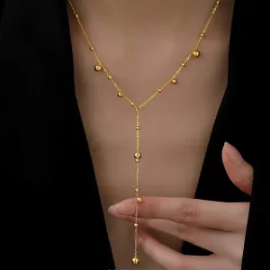 Women's Dainty Y Chokers Necklaces Gold Plated Charm Collar