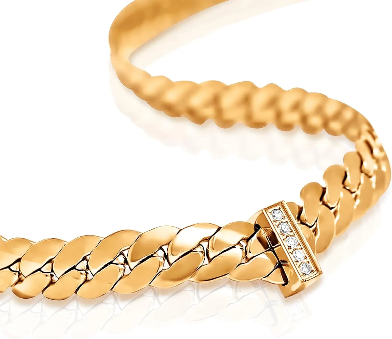 Women’s Necklace – 18K Gold-Plated Stainless Steel Cuban Chain, Adjustable Length 41 5 cm, Trendy Gold Jewelry for Women, Elegant Statement Necklace