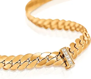 Women’s Necklace – 18K Gold-Plated Stainless Steel Cuban Chain, Adjustable Length 41 5 cm, Trendy Gold Jewelry for Women, Elegant Statement Necklace