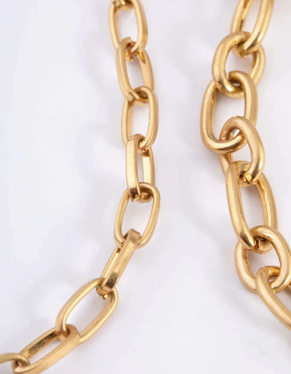 Worn Gold Mix Chain Choker 4-Pack