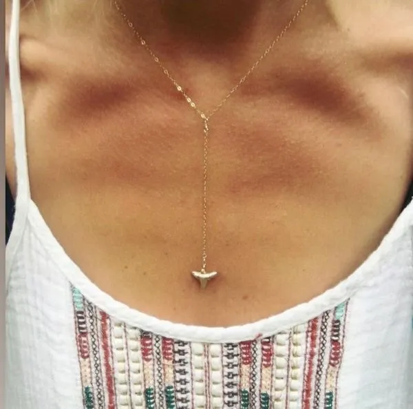 Y Knot Shark Tooth Necklace