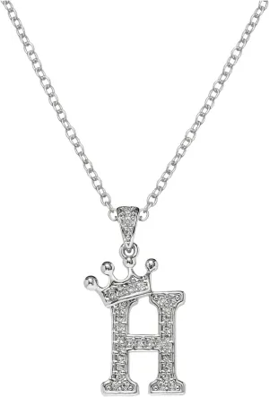 Y- Pendant Necklace Choker Necklaces for Women Crown 26 English Letters Full Diamond Pendant Necklace For Women