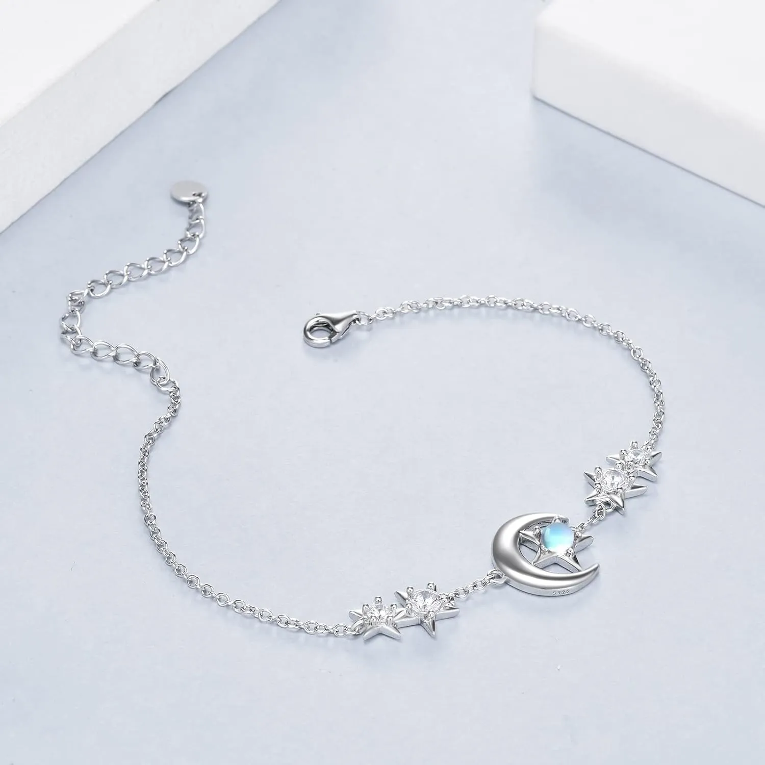 YAFEINI Ankle Bracelets for Women Sterling Silver Mermaid Turtle Ladybug Butterfly Moon Star Pineapple Anklet Link Chain Anklets Jewelry Gifts for Women