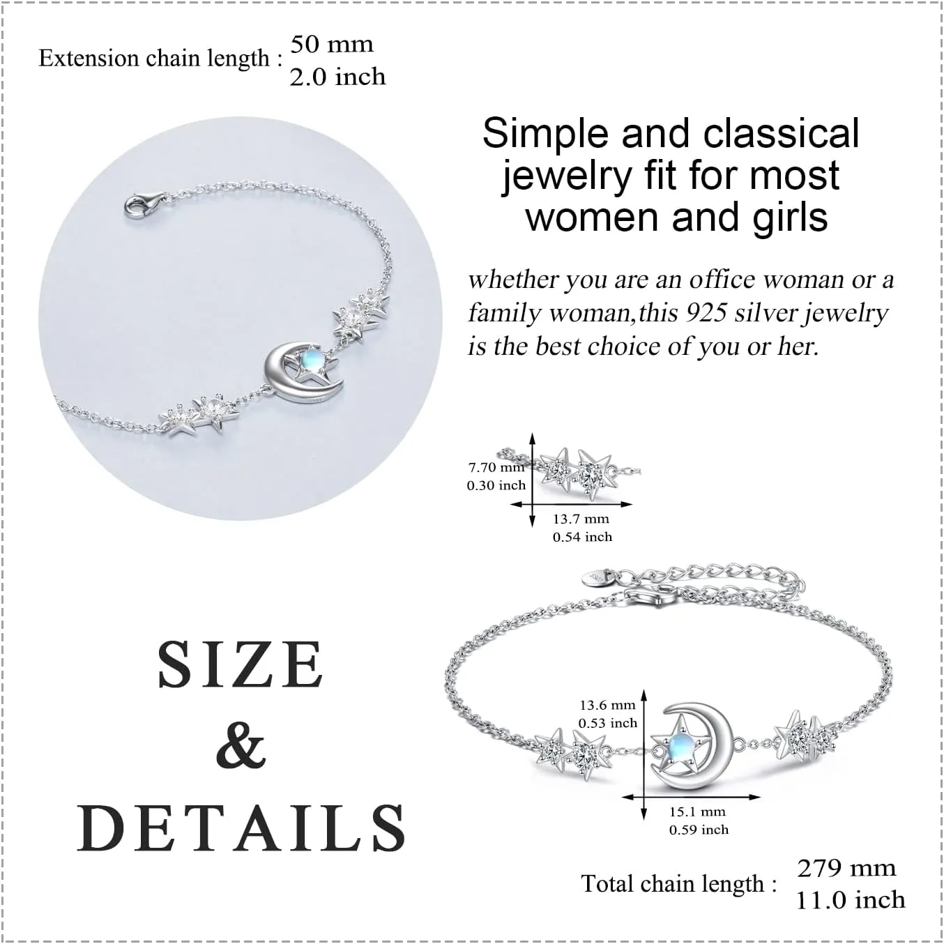 YAFEINI Ankle Bracelets for Women Sterling Silver Mermaid Turtle Ladybug Butterfly Moon Star Pineapple Anklet Link Chain Anklets Jewelry Gifts for Women