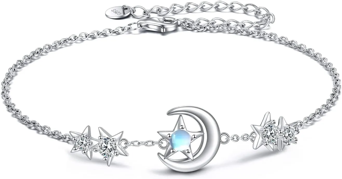 YAFEINI Ankle Bracelets for Women Sterling Silver Mermaid Turtle Ladybug Butterfly Moon Star Pineapple Anklet Link Chain Anklets Jewelry Gifts for Women