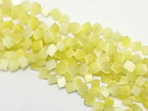 Yellow Monalisa Cube Stone Beads