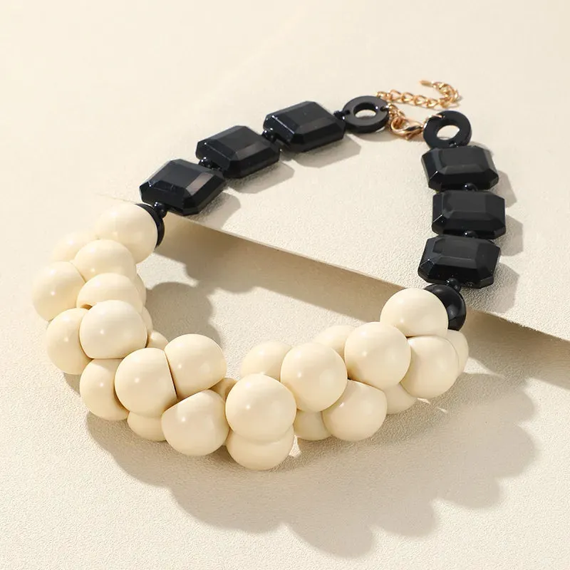 Zara Trendy Beads Big Pendant Necklace
