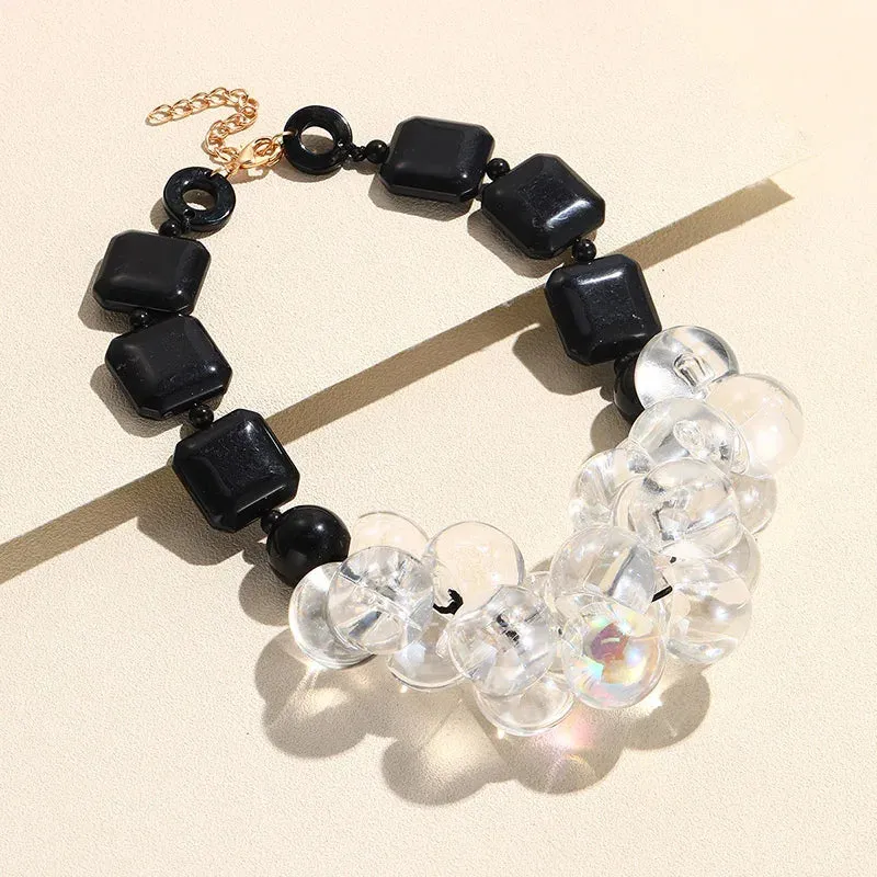 Zara Trendy Beads Big Pendant Necklace