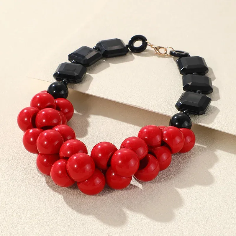 Zara Trendy Beads Big Pendant Necklace