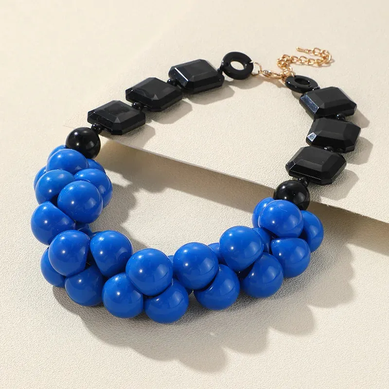 Zara Trendy Beads Big Pendant Necklace