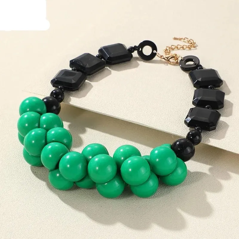 Zara Trendy Beads Big Pendant Necklace