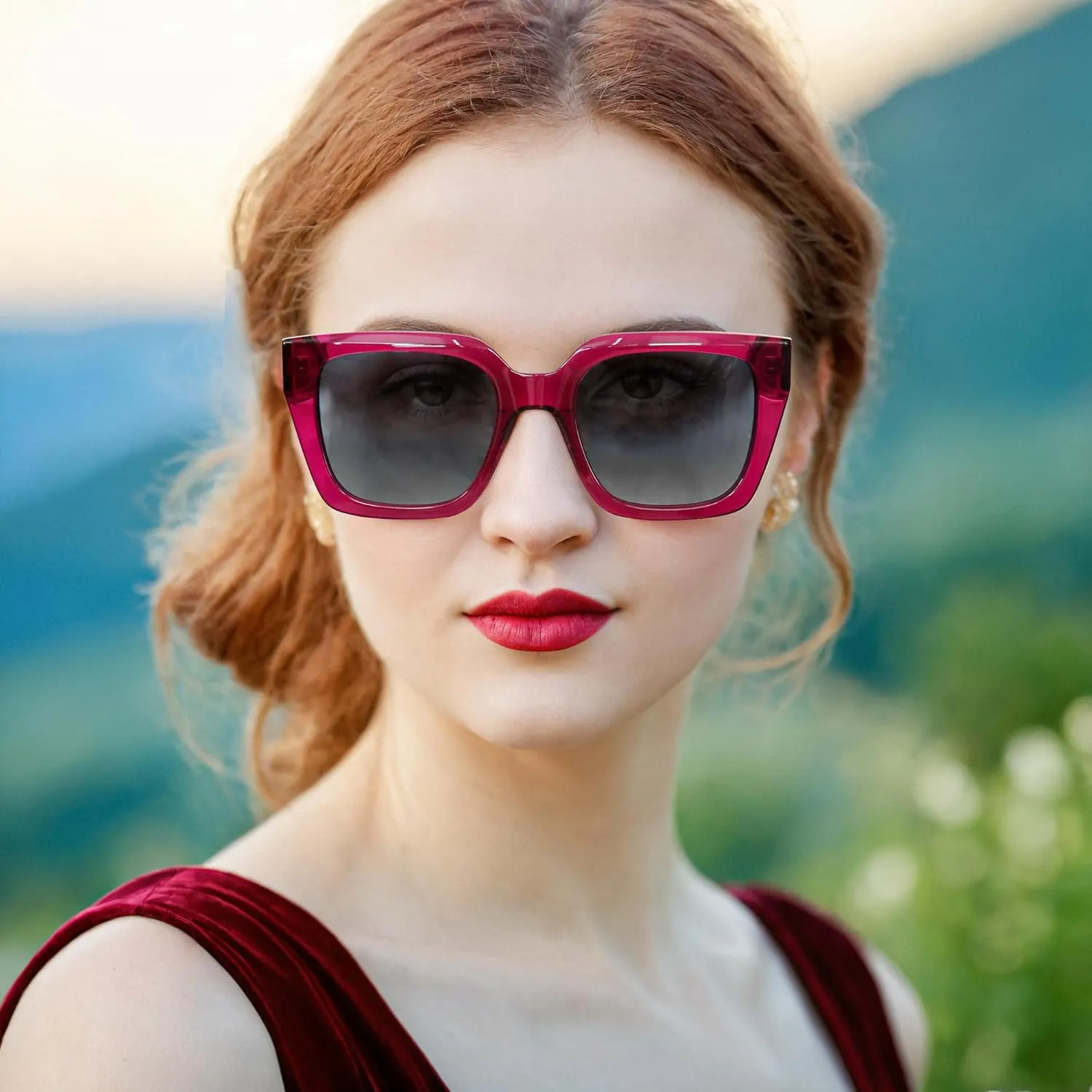 ZENOTTIC Oversized Polarized Square Sunglasses Women Trendy Sun Glasses Retro Designer Shade for Ladies UV400 Protection