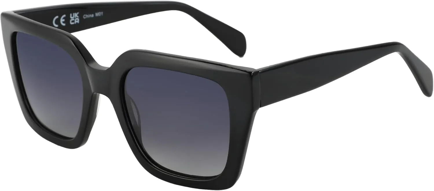 ZENOTTIC Oversized Polarized Square Sunglasses Women Trendy Sun Glasses Retro Designer Shade for Ladies UV400 Protection