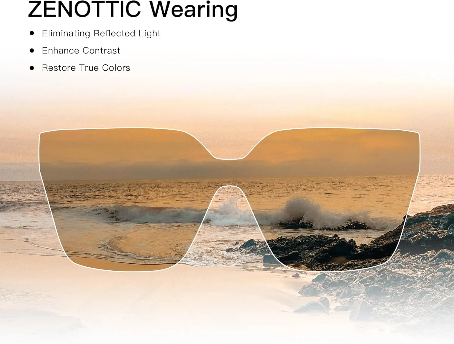 ZENOTTIC Oversized Polarized Square Sunglasses Women Trendy Sun Glasses Retro Designer Shade for Ladies UV400 Protection