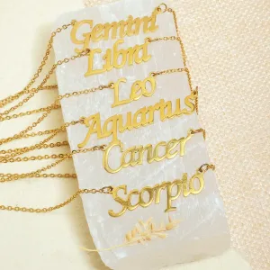 Zodiac Name Necklaces