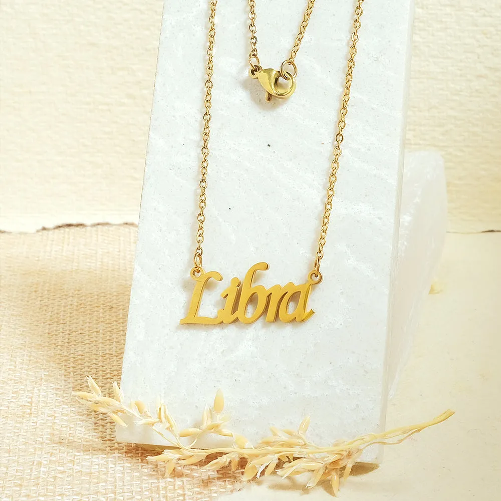 Zodiac Name Necklaces