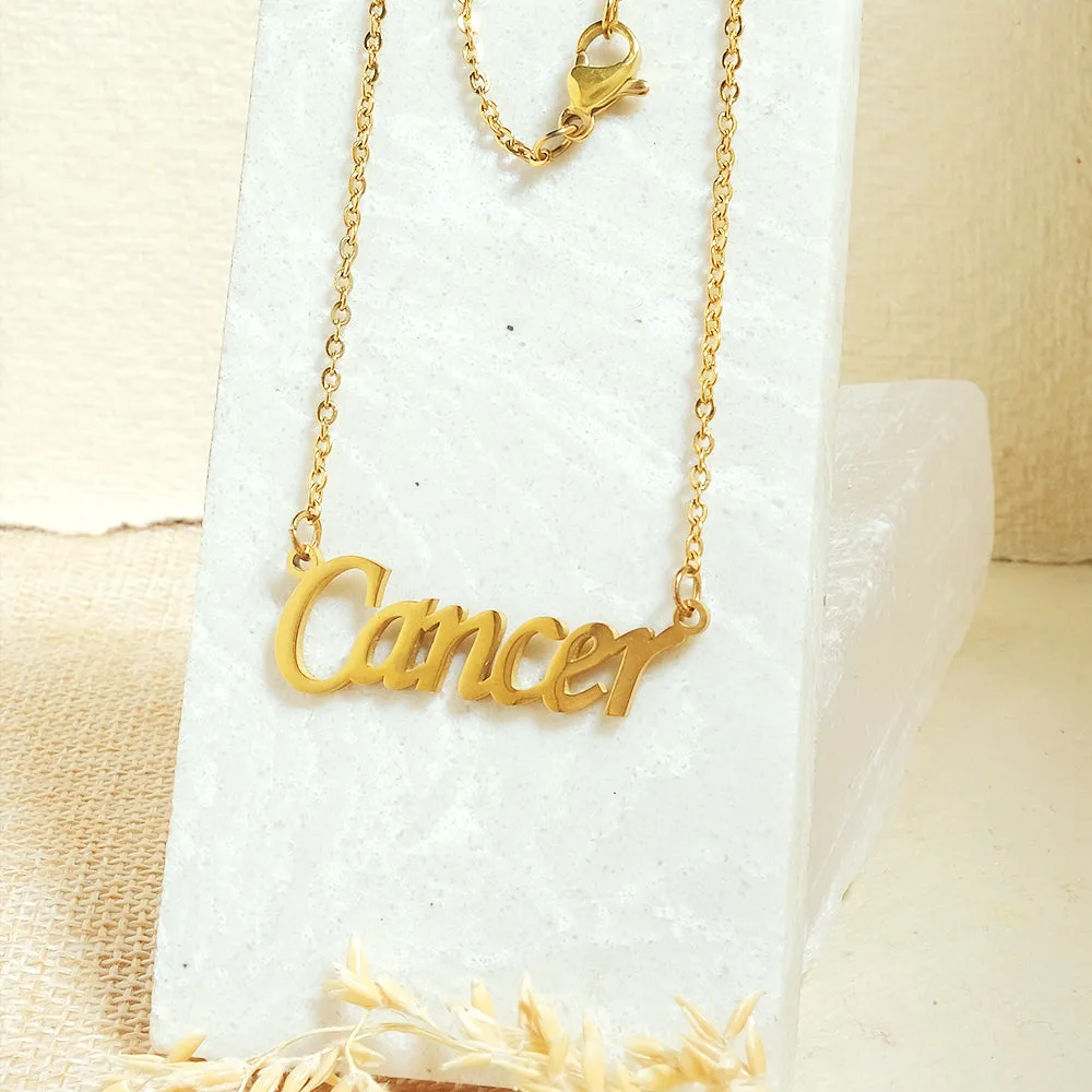 Zodiac Name Necklaces