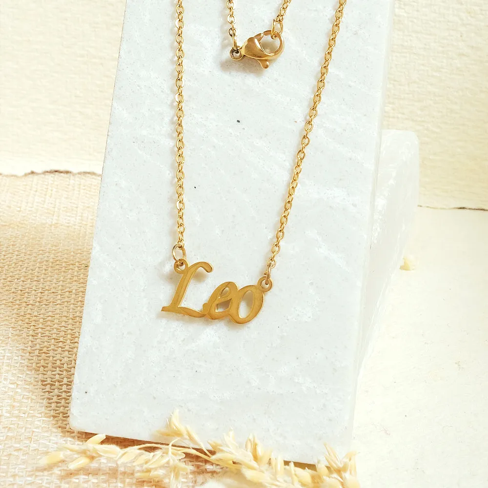 Zodiac Name Necklaces